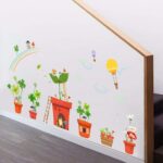 Wall Stickers,Potted Plants Cute Flowers Home Decor Living Room DIY Art Decal Wallpaper Removable Sticker - Image 2