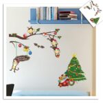 Zy1209 hayabusa TM "Christmas Monkey" kid room Wall sticker Home Decor Hot Selling nursery school Home Decor Art Kids /Nursery Loving Gift