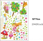 Fashionbeautybuy - Adhesivo decorativo para pared, diseño de flores de arco iris, para decoración del hogar, papel pintado de PVC, para sala de estar, adultos, adolescentes y niños size 50x70 ay7270 - Image 5