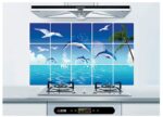 JAAMSO ROYALS Nature Blue Dolphine Wall Tiles Stickers Waterproof, Kitchen Stickers for Wall, Wall Sticker for Kitchen, Kitchen Sticker, Kitchen Tiles Wall Stickers size (75CM x 45CM) 3024 - Image 4