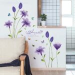 Lovely Lily Flowers and Butterfly Wall Decal DIY Stickers for Home Decor Ay7244 - Image 5
