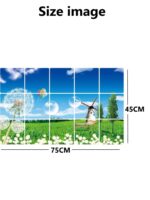 JAAMSO ROYALS Nature Kitchen Protection Anti-Mark Oil Proof Wall Stickers Mosaic Tiles Design Home Decor Aluminum Foil Heat-Resistant Oilproof Art (45CM X 75 CM)(Kitchen Oil-Proof Sticker) - Image 5