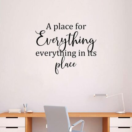 AWSN Inspirational motivational Lettering quotes Wall Decor for Women Boys Girls Kids Living Room bedroom Playroom Nursery Room Wall Stickers Decoration- A Place for Everything and Everything in