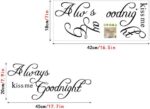 KDHeart 45 x 20 cm Always Kiss Me Goodnight Wall Sticker - Image 7