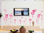 Love Pink Bird Wall Stickers AY9116 Aesthetic Children's Bedroom Wall Stickers - Image 6