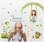 XLs7083 Swing Girl Wall Stickers For Bedroom Living Room Home Decor Pvc Removable - Image 3