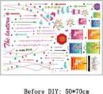 Cartoon Animals Wall Stickers Butterflies Flowers Trees Wall Decals Home Decor PVC Art Mural Baby Boys Girls Kids Bedroom Kitchen Room Decoration Wall Sticker (Colorful Chinese Lantern) size 50x70 xls7130 - Image 5