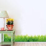 Fresh Green Grass Corner Skirting Board Removable Wall Sticker Sk7016 - Image 2