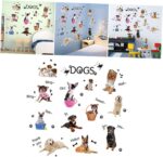 Xh1003c Asakkura Removable Stickers 2pcs Wall Removable Animal Wallpaper Home for Cartoon Paste Sticker Decals Decoration Kids Nursery Living Dog Decor Room Kids Wall Decals - Image 3