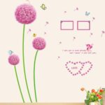 Indian Royals Pink Dendelion Flower Design Self Adhesive PVC Vinyl Wall Sticker size 45x60 ay6006b - Image 7