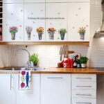 Q-T Sticker Potted Plant Living Room Bedroom Background Wall Plant Flower Wallpaper (Color size 50x70 sk7106 - Image 2