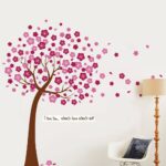 Red And Blue Background Products Korean Pink Cherry Tree Bedroom Wall Stickers - Image 3