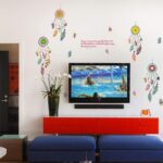 3D color wall stickers you go as you come, feather dream catcher, , waterproof sticker poster size  50*70 sk7021 - Image 4