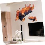 Mikikit Eagle Flame Wall Sticker Removable Mural Decal Eagle Wall Decor for Boys and Girls Bedroom Living Room size 50x70 sk7124 - Image 9