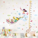 XL8247 Wall Stickers Wall Art Stickers Cartoon Air Train Height Sticker Wall Sticker, Children's Room Background Decorative Wall Sticker Decoration - Image 3