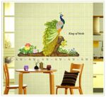 JAAMSO ROYALS Beautiful Peacock Peel and Stick Self Adhesive Wall Sticker Mj9012 - Image 2