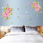 Wall stickers, Folina, floral decoration with pink peoniesWall stickers, Folina, floral decoration with pink peonies size 60 x90 ay9023a
