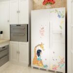 Sk7101 Girl Giraffe Flowers Warm and Beautiful Painting Children's Room Kids Room Wall Decoration Bedroom Self-Adhesive Wall Stickers - Image 3