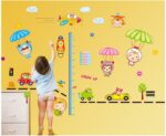 docooler Cartoon Cute Parachute Height Scale Measurement DIY Wall Wallpaper Stickers Art Decor Mural Kid's Child Room Decal size (70x50cm) xy8101 - Image 2
