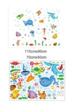XL7206  Wall Sticker Underwater Ocean Fish Seaweed Removable Wall Decal, Children Kids Baby Home Room Nursery DIY Decorative Adhesive Art Wall Mural - Image 7