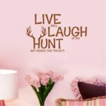 15.7 inches x 9.8 inches Live Well Laugh Often Hunt Any Chance That You Get Removable Wall Decals Ispiring Family Quotes Art Decals Inspirational Lettering Vinyl Wall Arts - Image 3