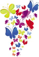 Cute Cartoon Animals Flowers Butterflies Trees Wall Stickers NC028 - Image 2