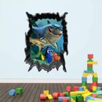 CSCH Wall Stickers Shark Dory Nemo 3D Broken Hole Wall Stickers  Ncs1438 - Image 4