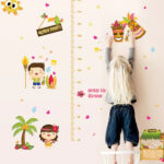 BEST OF BEST Beach Party Height Measurement Wall Sticker Home Decal Removable PVC Murals Wallpaper Girls Boys Kids Baby Nursery Bedroom Living Room Bathroom Kitchen Window Playroom Decor size 60x90  hm92004 - Image 4