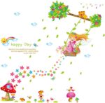 Fashionbeautybuy - Adhesivo decorativo para pared, diseño de flores de arco iris, para decoración del hogar, papel pintado de PVC, para sala de estar, adultos, adolescentes y niños size 50x70 ay7270 - Image 2