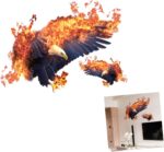 Mikikit Eagle Flame Wall Sticker Removable Mural Decal Eagle Wall Decor for Boys and Girls Bedroom Living Room size 50x70 sk7124 - Image 6
