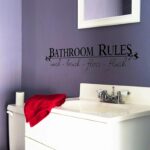 Bathroom Rules Wall Sticker, Minimalism Art Decals for Bathroom Door Home Decorations,PVC Mural Background Removable Stickers size 40x45 dz006 - Image 3