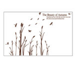 ELECTROPRIME Home Accent DIY Mural Dragonfly Bulrush Wall Sticker size 6x90 ay9023b - Image 4