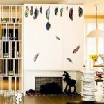 Lichi DIY Dream Feathers Wall Sticker for Home Room Decor size 50x70 sk7086 - Image 4