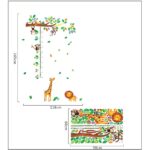 TOYMYTOY Height Measuring Tree Wall Sticker Removable Animal Growth Chart Han0ding Ruler Wall Decal Kids Nursery Wall Sticker  size 60x90 nc037 - Image 4