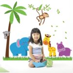 Elephants And Monkey Self  Wall Sticker SK9039 - Image 3