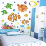 Tropical Deep Sea Ocean Fishes Turtle Wall Sticker Decal by BestOfferBuy size 50x70 xy8100 - Image 2
