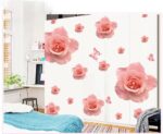 Lifeupmall Wall Decal Pink Rose Lily Daisy Magnolia Flower Romantic Vinyl Sticke Ay889 - Image 3