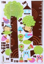 FIYO Height Chart Sticker, Owl Tree Growth Wall Measure Removable Decor Little Animals Kids Decals Peel and Stick for Kids Nursery Bedroom Living Room - Image 5