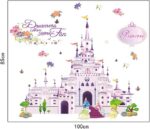 Cartoon Castle Wall Decal Home Sticker Paper Removable Living Room Bedroom Art Picture DIY Mural Girls Boys Kids Nursery Baby Playroom Decoration  size 60x90  df5079 - Image 2