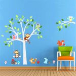 Kids Wall Stickers Monkey Wall Stickers Animal Wall Stickers Wall Stickers ZY1224A - Image 2