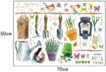 Trees Flowers Butterfly Wall Stickers Cartoon Animals Height Measurement Photo Frames Wall Decals Home Decor Mural Baby Boys Girls Kids Bedroom Kitchen Decoration (Gardening Plants Birds Butterfly) size 50x70 sk7107 - Image 6