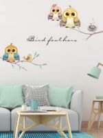 Owl Wall Stickers DIY Art Self Adhesive Wall Stickers Wall Stickers for Bedrooms for Girls, for Wall Window Furniture Kitchen Window Hallway - A - Image 3