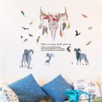 Imported Wall Sticker Decor Sticker Removable DIY Goat Head Wall Decal fo Decor One Size - Image 5
