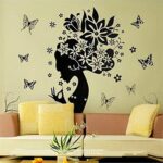 Bedroom Stickers For Walls Bedroom Wall Sticker Waterproof Wall Paper Walls Stickers Wallpaper Black And White Wall Decals Girls Wall Stickers size 50x70 dm570018 - Image 2