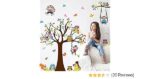 Colorful Owl Tree Wall Stickers Kids room Nursery Decor Cartoon Animal Wall Decals Removable Art Murals Monkey Wallpaper dc18 - Image 6