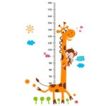 DM690056ELECTROPRIME Growth Height Measure Chart Giraffe Pattern PVC Wall Sticker DIY Wallpaper Decor - Image 4