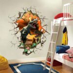 UYEDSR Wall Sticker lovely 3D hole cartoon movie boys fans love gifts Dinosaur room decal wall sticker home decoration - Image 3