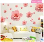 Lifeupmall Wall Decal Pink Rose Lily Daisy Magnolia Flower Romantic Vinyl Sticke Ay889 - Image 4