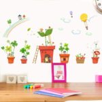 Wall Stickers,Potted Plants Cute Flowers Home Decor Living Room DIY Art Decal Wallpaper Removable Sticker - Image 5