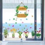 Sk7066 kuke Wall Stickers Colorful Flowers Plants Pattern Sofa Stairs Decorative Painting Transparent Film Stickers - Image 2